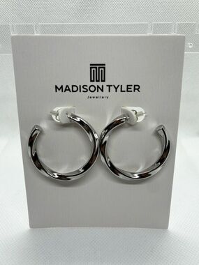 3For$20 Madison Tyler Silver Hoop Earrings